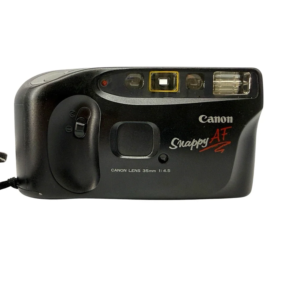 Canon Snappy AF 35mm Film Camera Point & Shoot w/Case &New Battery Works